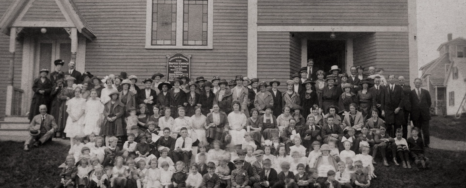 Historical church gathering